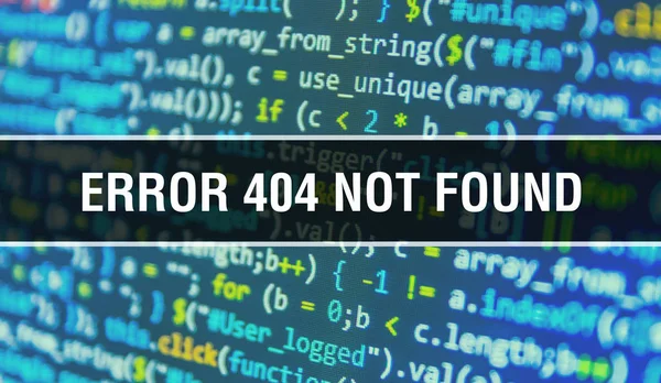 Помилка 404 Не знайдено ілюстрації концепції з використанням коду для розробки — стокове фото